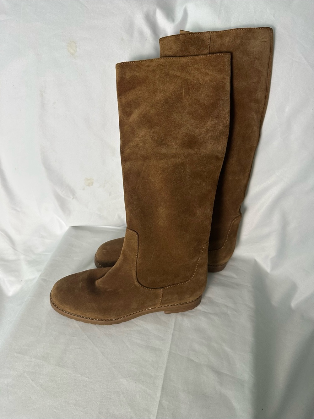 Michael Kors Sample Tall Suede Boots Camel Size 6 New